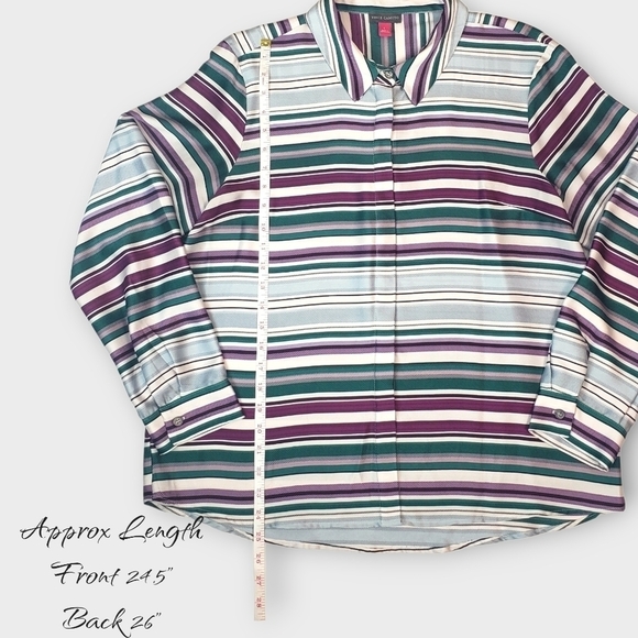 VINCE Camuto Vineyard Stripe Button-up Shirt - Picture 6 of 11